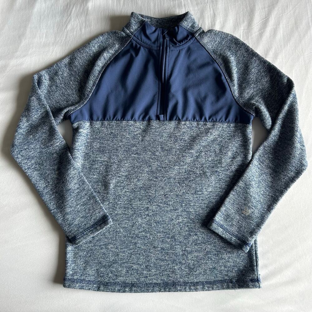 All In Motion Boys Blue Quarter Zip Long Sleeve Pullover Sweater Medium (8/10)